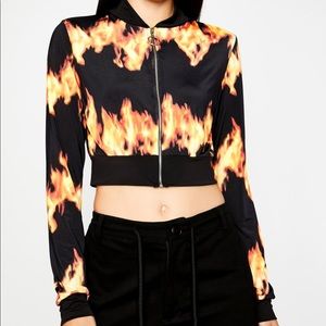 Cropped Flame Jacket